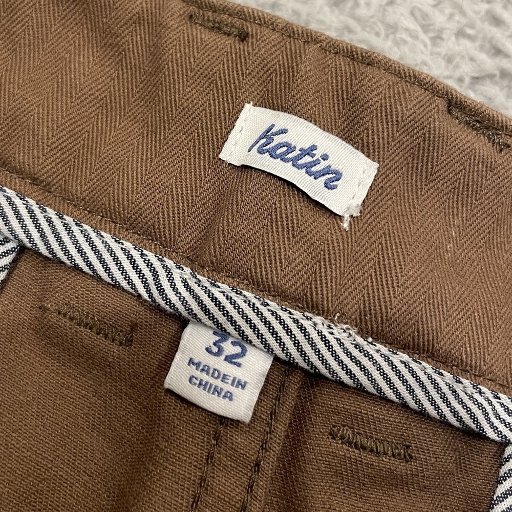Katin Grant Cargo Shorts Mens 32 Brown Herringbone 7" Inseam Gorpcore Huckberry - Picture 2 of 11
